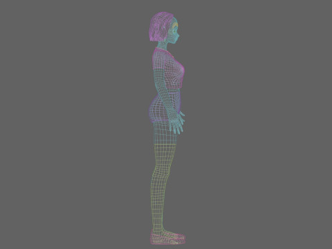 Cute anime girl V29315 3D Model