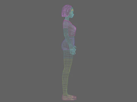Cute anime girl V29315 3D Model