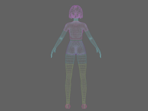 Cute anime girl V29315 3D Model