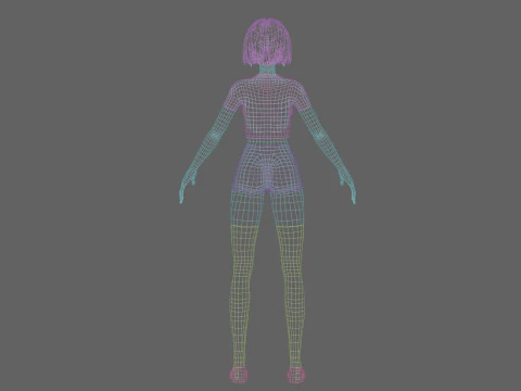 Cute anime girl V29315 3D Model