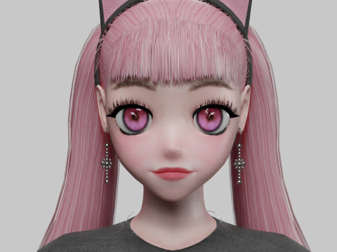Cute Basic girl V29765 3D Model