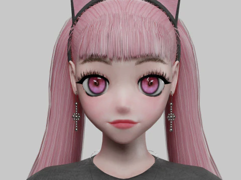 Cute Basic girl V29765 3D Model