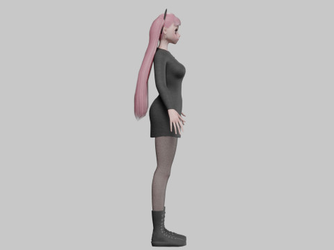 Cute Basic girl V29765 3D Model