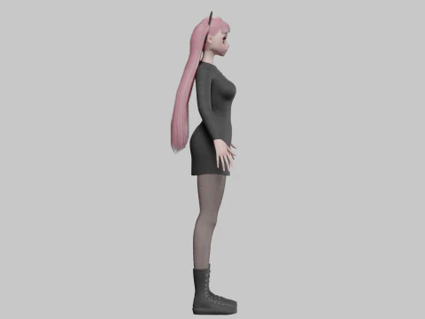 Cute Basic girl V29765 3D Model