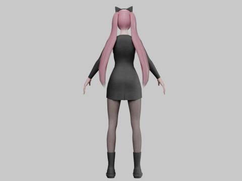 Cute Basic girl V29765 3D Model