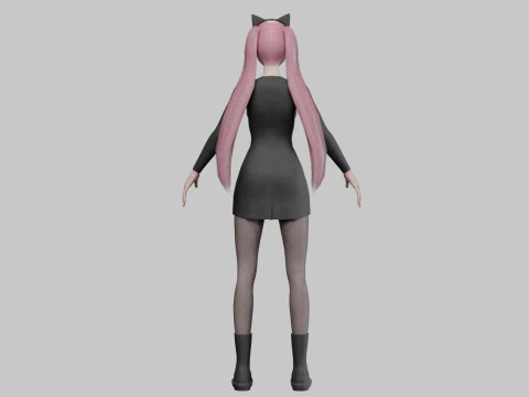 Cute Basic girl V29765 3D Model