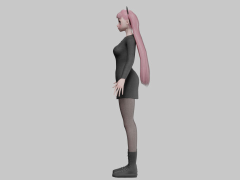 Cute Basic girl V29765 3D Model