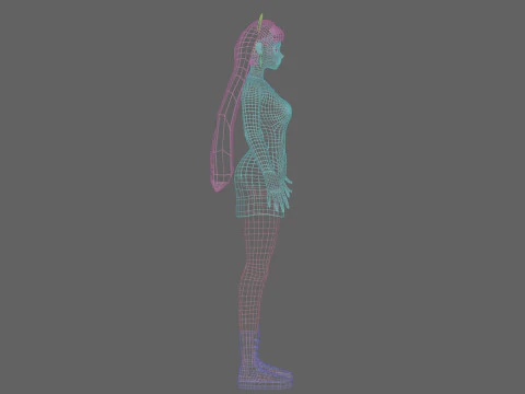 Cute Basic girl V29765 3D Model