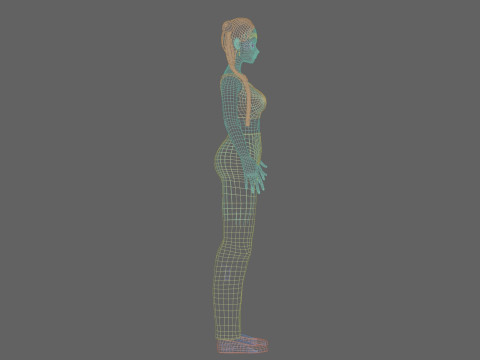 Cute Beautiful girl V38025 3D Model