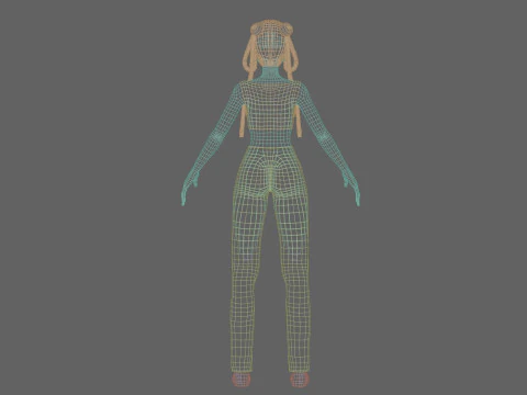 Cute Beautiful girl V38025 3D Model