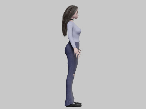 Cute Cartoon girl V32692 Modelo 3D