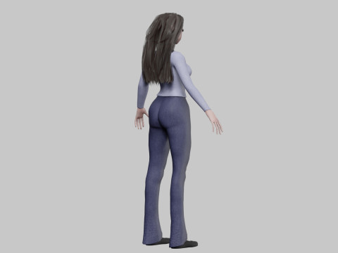 Cute Cartoon girl V32692 Modelo 3D