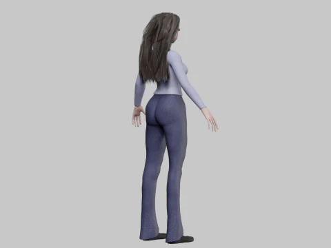 Cute Cartoon girl V32692 3D Model