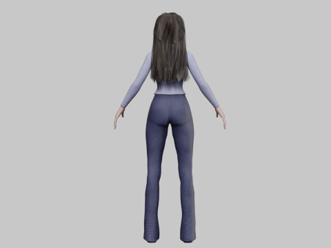 Cute Cartoon girl V32692 Modelo 3D