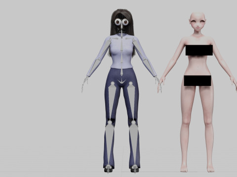 Cute Cartoon girl V32692 Modelo 3D