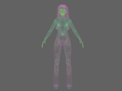 Cute Cartoon girl V32692 Modelo 3D
