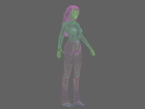 Cute Cartoon girl V32692 Modelo 3D