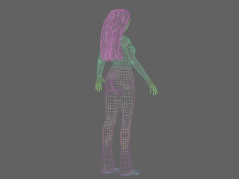Cute Cartoon girl V32692 Modelo 3D