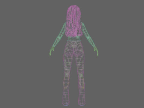 Cute Cartoon girl V32692 Modelo 3D