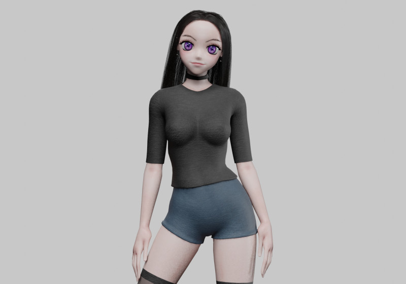Cute classic girl V31786 3D मॉडल .c4d .max .obj .3ds .fbx .stl .blend 