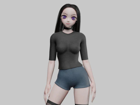 प्यारी क्लासिक लड़की V31786 3D मॉडल