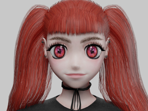 Cute cool girl V33714 Modelo 3D