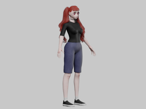 Cute cool girl V33714 Modelo 3D