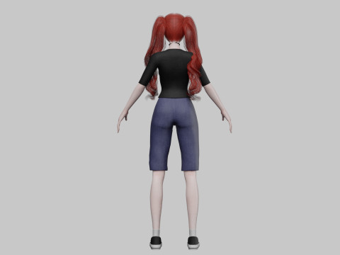 Cute cool girl V33714 Modelo 3D
