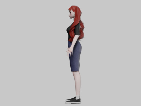 Cute cool girl V33714 Modelo 3D