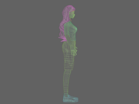 Cute cool girl V33714 Modelo 3D