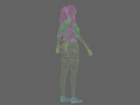 Cute cool girl V33714 Modelo 3D