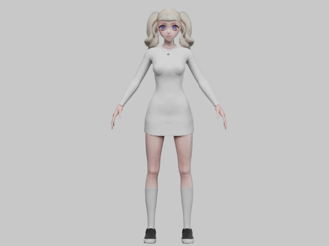Cute Standard girl V29714 3D Model