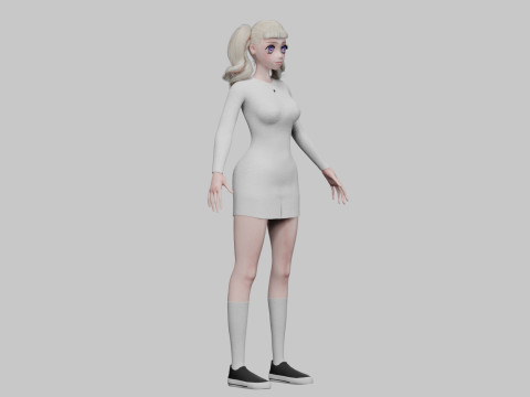 Cute Standard girl V29714 3D Model