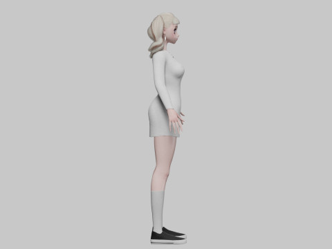 Cute Standard girl V29714 3D Model