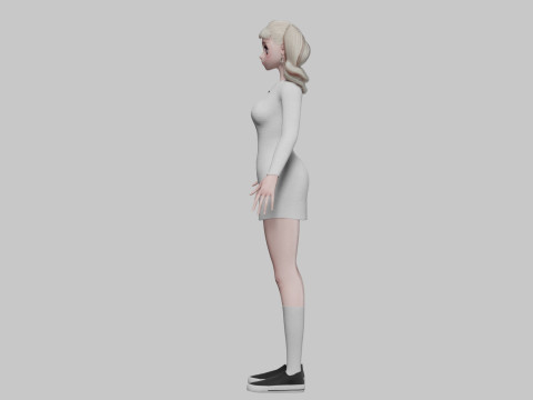 Cute Standard girl V29714 3D Model