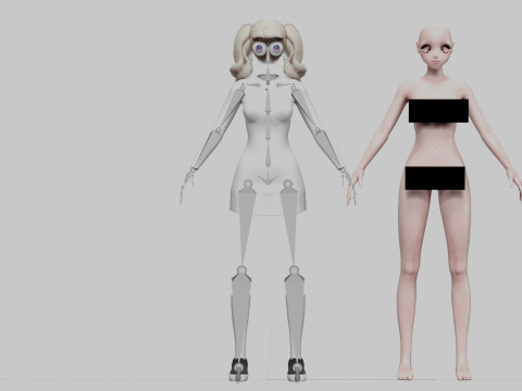 Cute Standard girl V29714 3D Model