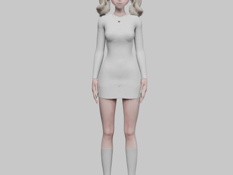 Cute Standard girl V29714 3D Model