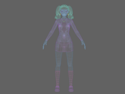 Cute Standard girl V29714 3D Model