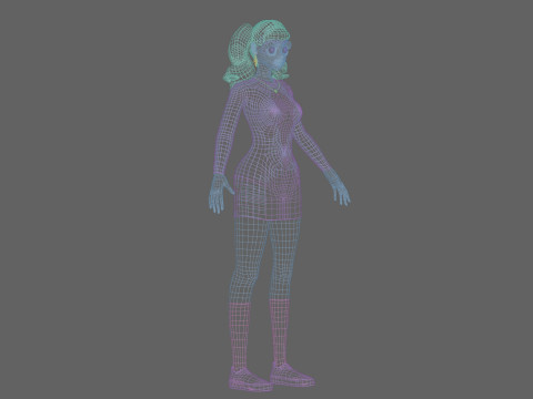 Cute Standard girl V29714 3D Model