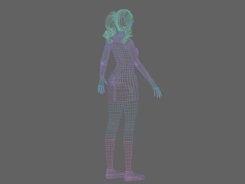 Cute Standard girl V29714 3D Model