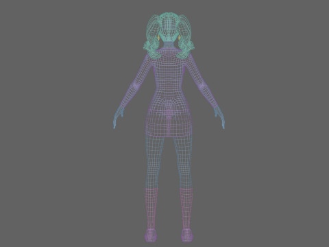 Cute Standard girl V29714 3D Model