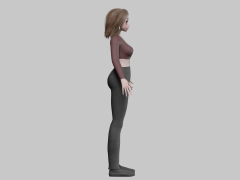 Cute stylized girl V35817 3D Model