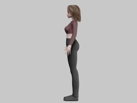 Cute stylized girl V35817 3D Model