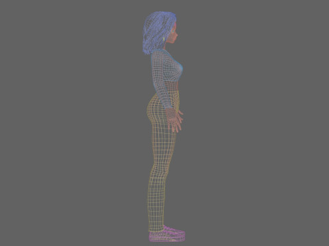 Cute stylized girl V35817 3D Model