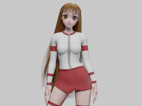 Cute teen girl V37425 3D Model