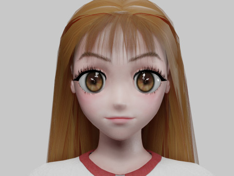 Cute teen girl V37425 Modello 3D