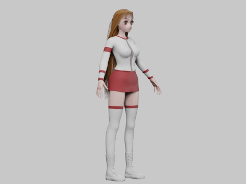 Cute teen girl V37425 Modello 3D