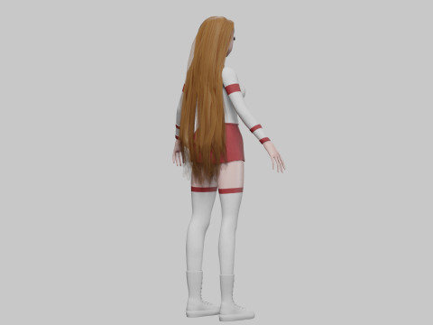 Cute teen girl V37425 Modello 3D
