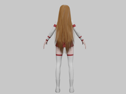 Cute teen girl V37425 Modello 3D