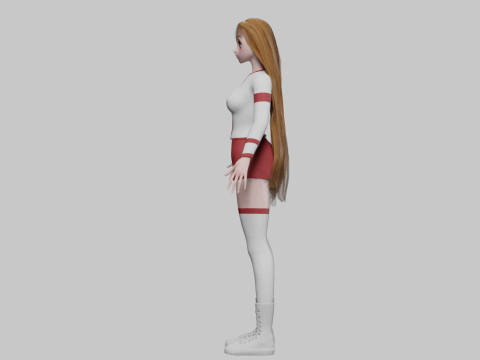 Cute teen girl V37425 Modello 3D